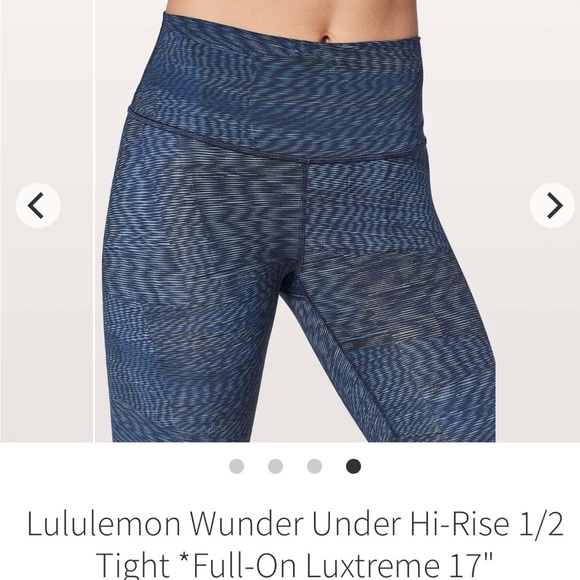 Lululemon Wunder Under Hi-Rise 1/2 Tight. Full-On Luxtreme 17" Size 8. - Picture 2 of 6